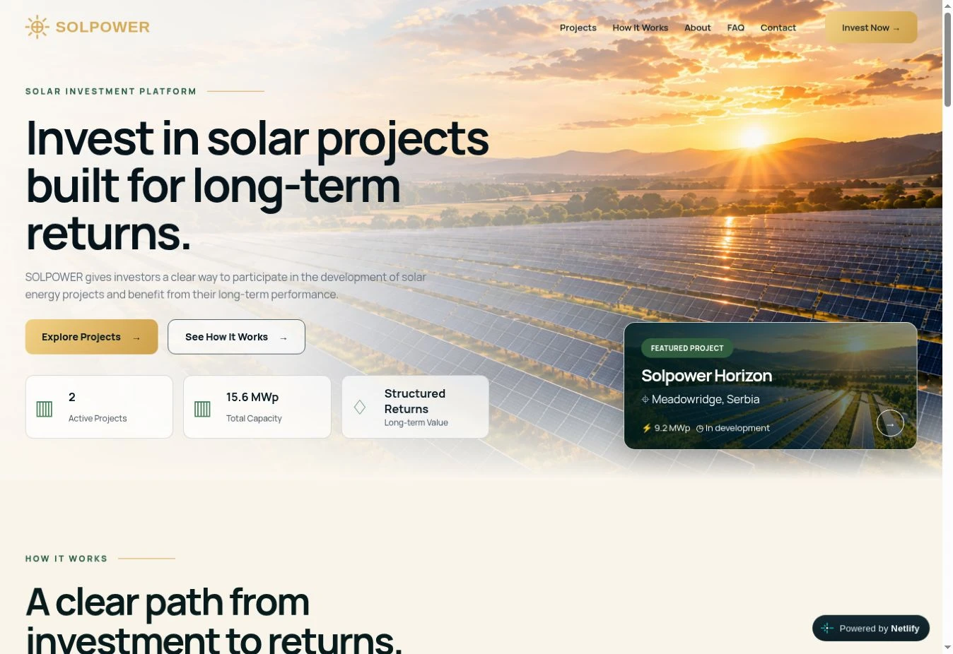 SOLPOWER — Solar energy · Investment platform